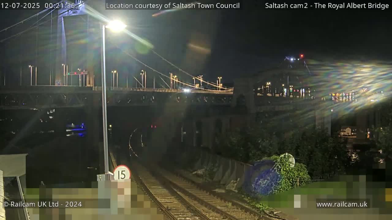 Saltash,  The Royal Albert Railway Bridge & Tamar Bridge / River Live Cam - Cornwall, South West, England, United Kingdom