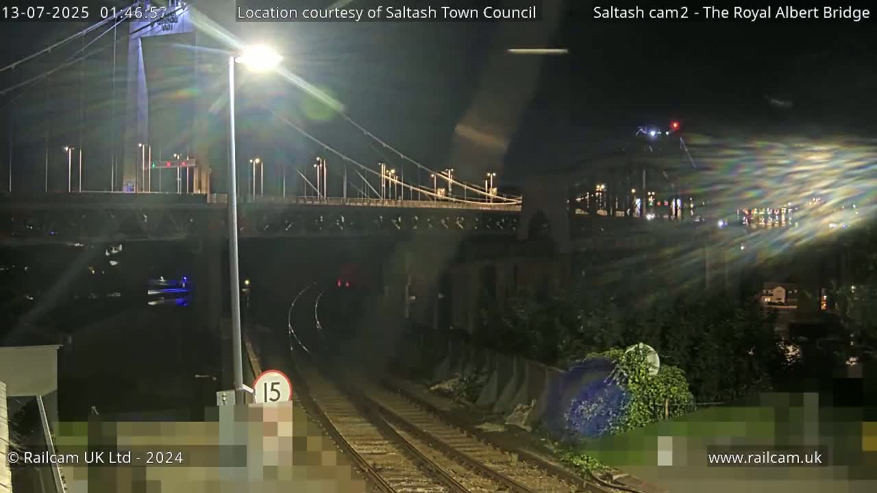 Saltash,  The Royal Albert Railway Bridge & Tamar Bridge / River Live Cam - Cornwall, South West, England, United Kingdom