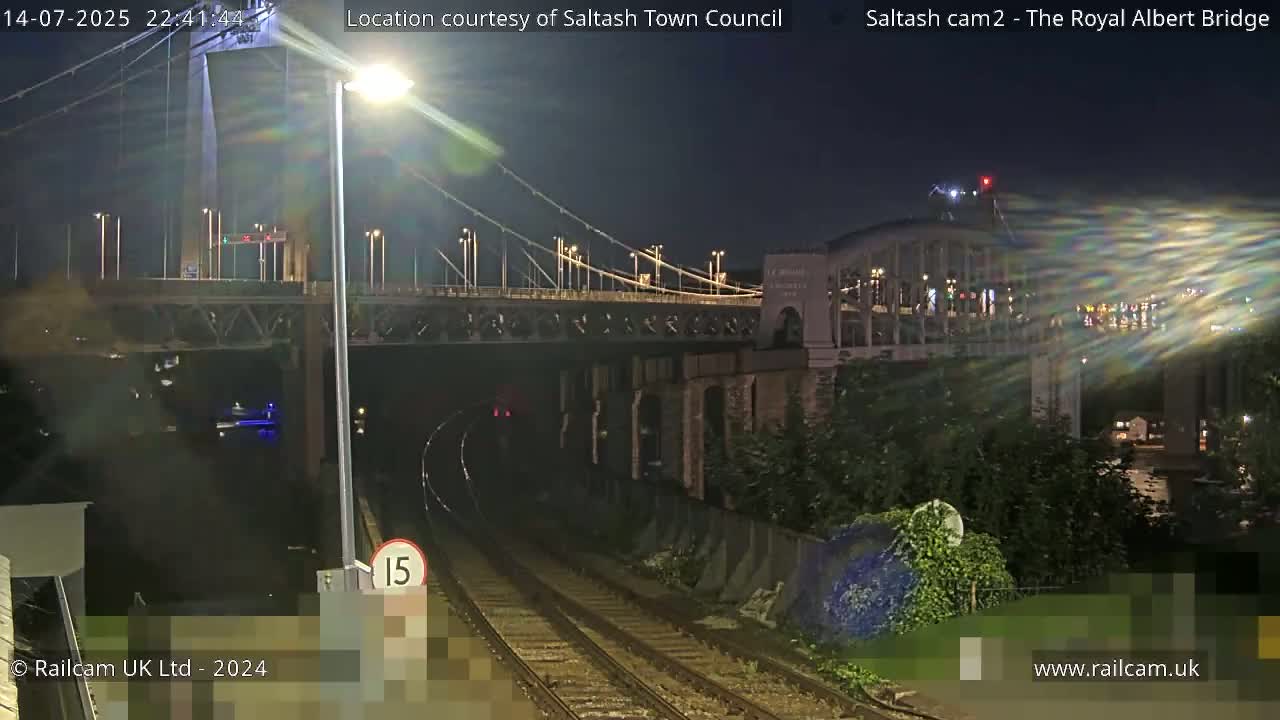 Saltash,  The Royal Albert Railway Bridge & Tamar Bridge / River Live Cam - Cornwall, South West, England, United Kingdom