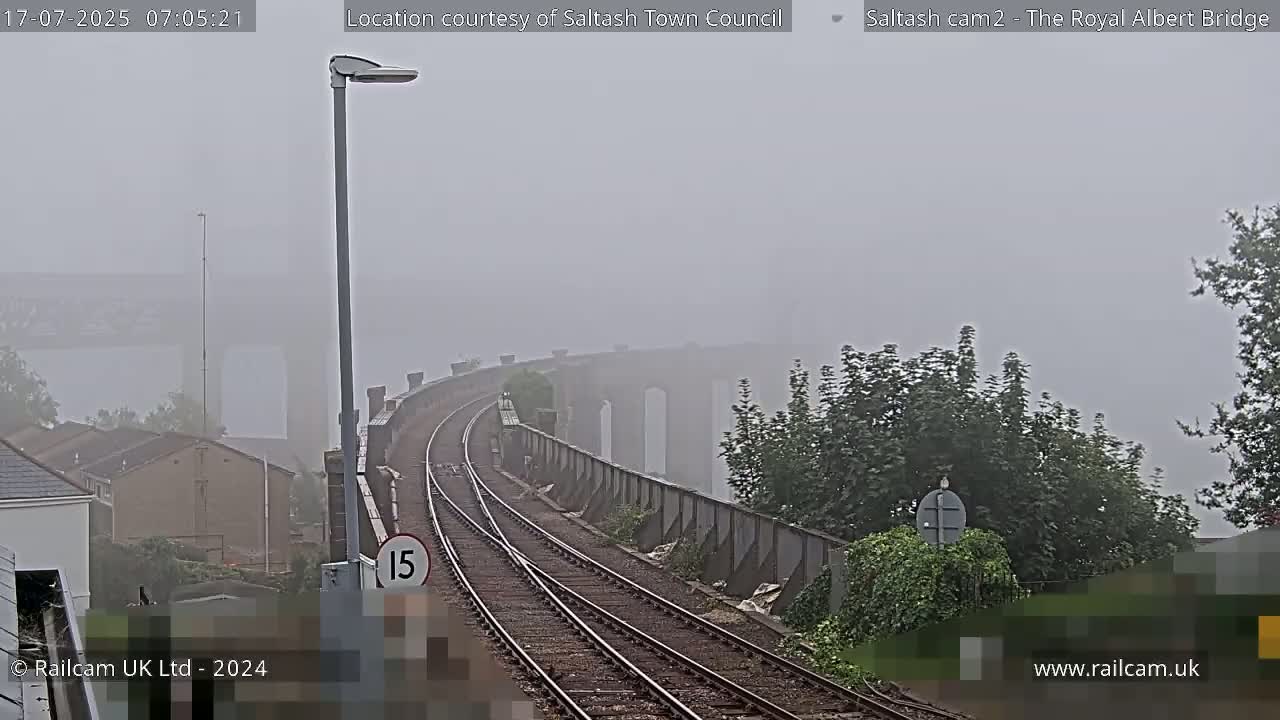 Saltash,  The Royal Albert Railway Bridge & Tamar Bridge / River Live Cam - Cornwall, South West, England, United Kingdom