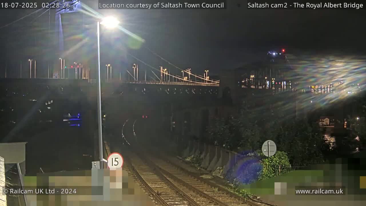 Saltash,  The Royal Albert Railway Bridge & Tamar Bridge / River Live Cam - Cornwall, South West, England, United Kingdom