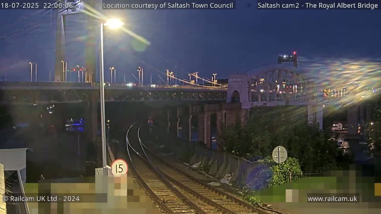 Saltash,  The Royal Albert Railway Bridge & Tamar Bridge / River Live Cam - Cornwall, South West, England, United Kingdom
