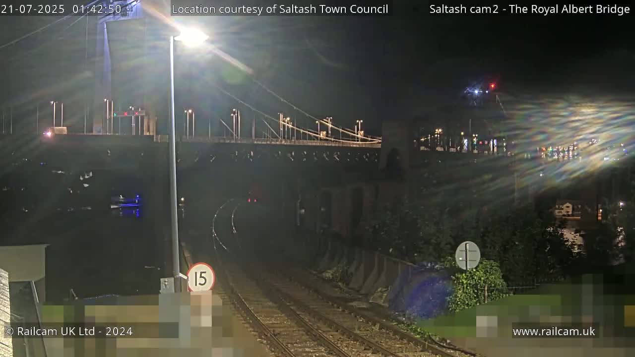 Saltash,  The Royal Albert Railway Bridge & Tamar Bridge / River Live Cam - Cornwall, South West, England, United Kingdom