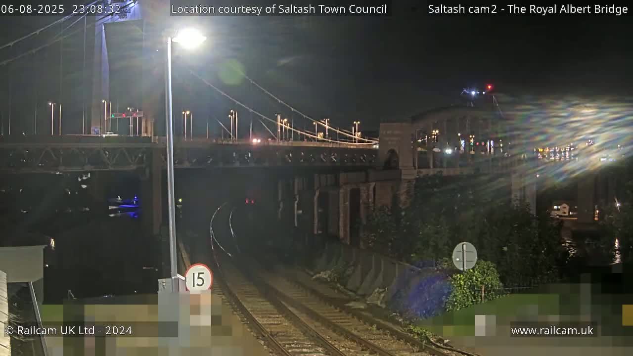 Saltash,  The Royal Albert Railway Bridge & Tamar Bridge / River Live Cam - Cornwall, South West, England, United Kingdom