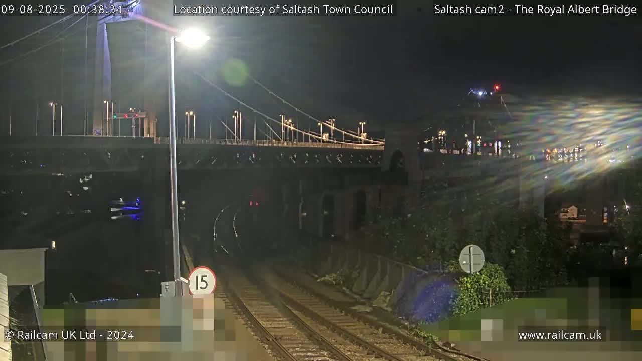Saltash,  The Royal Albert Railway Bridge & Tamar Bridge / River Live Cam - Cornwall, South West, England, United Kingdom