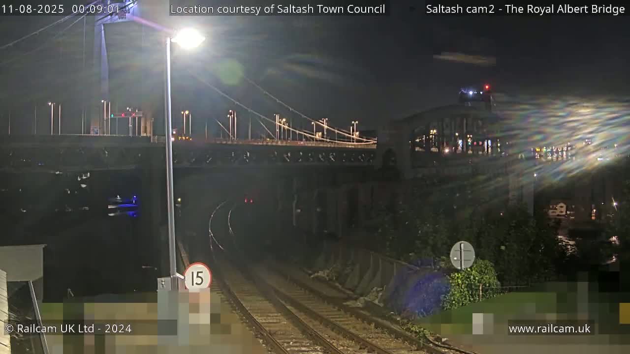 Saltash,  The Royal Albert Railway Bridge & Tamar Bridge / River Live Cam - Cornwall, South West, England, United Kingdom