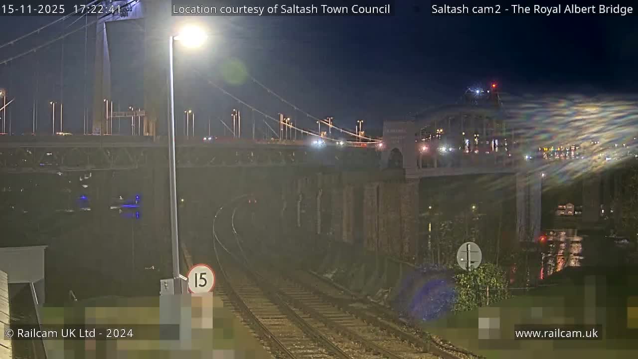 Saltash,  The Royal Albert Railway Bridge & Tamar Bridge / River Live Cam - Cornwall, South West, England, United Kingdom