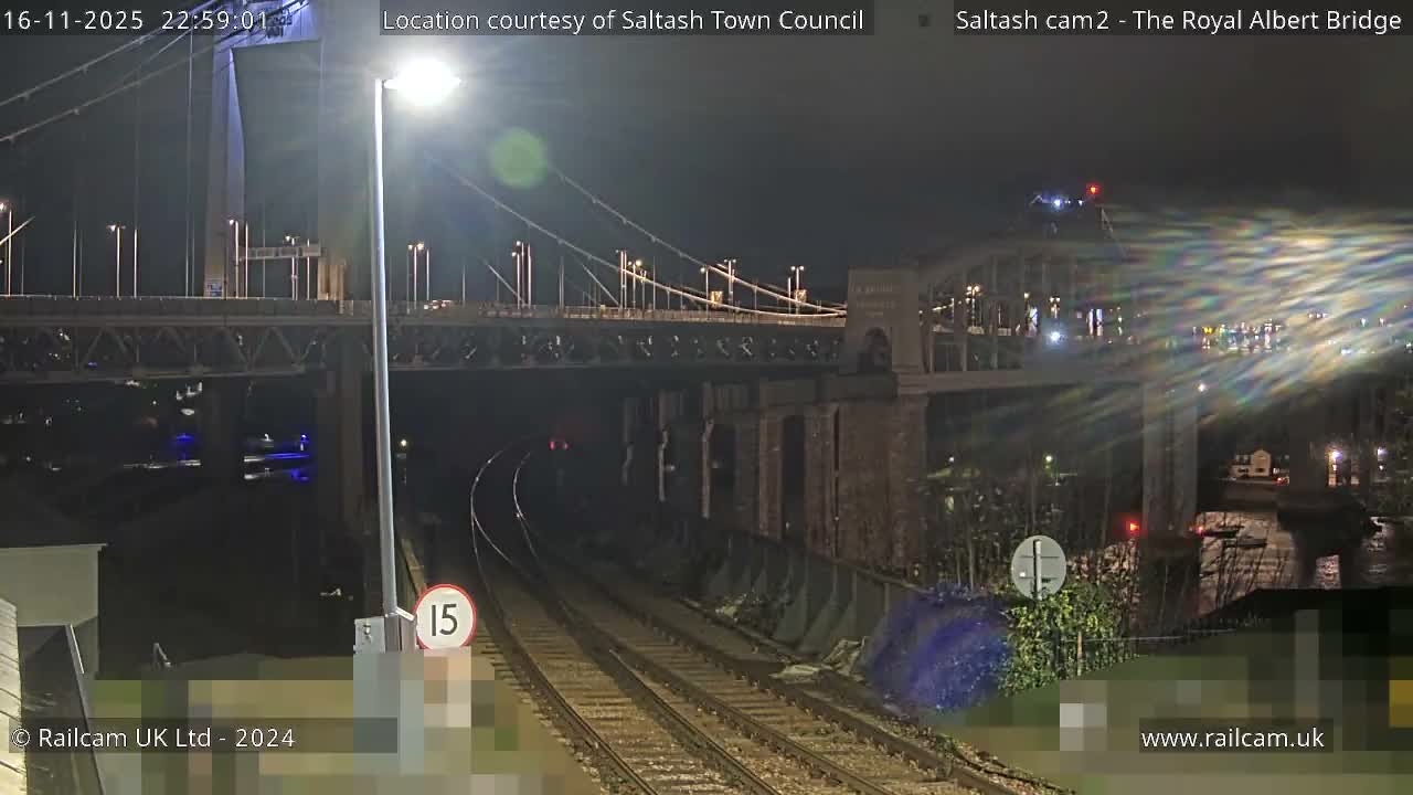 Saltash,  The Royal Albert Railway Bridge & Tamar Bridge / River Live Cam - Cornwall, South West, England, United Kingdom