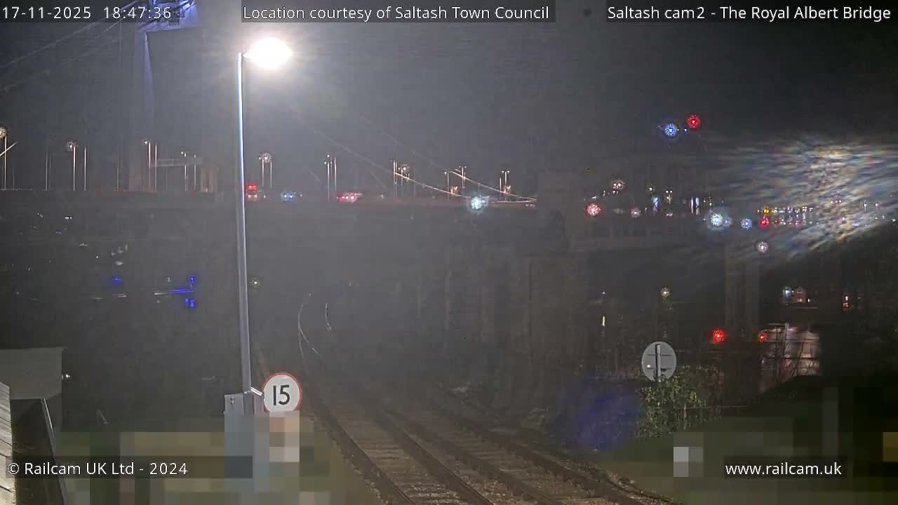 Saltash,  The Royal Albert Railway Bridge & Tamar Bridge / River Live Cam - Cornwall, South West, England, United Kingdom