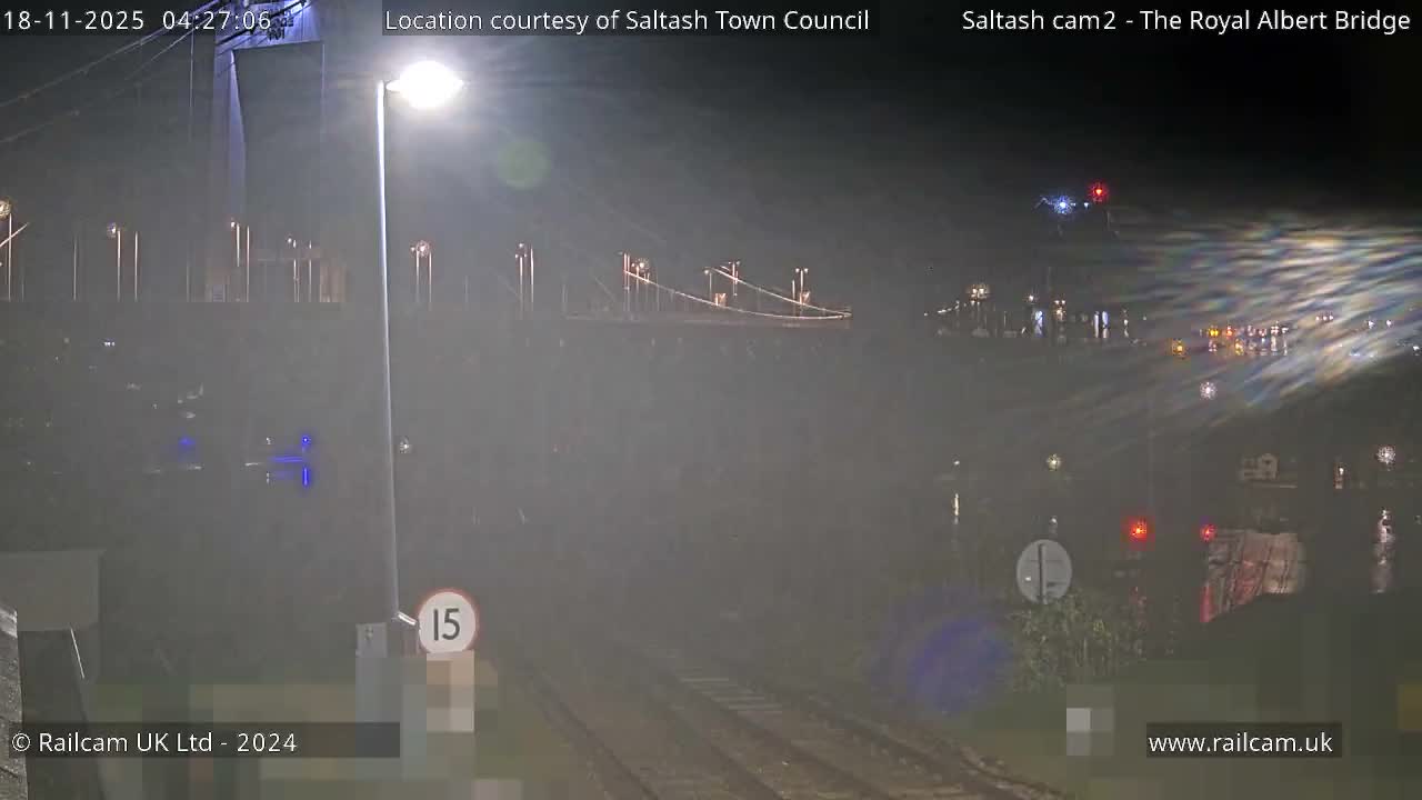 Saltash,  The Royal Albert Railway Bridge & Tamar Bridge / River Live Cam - Cornwall, South West, England, United Kingdom