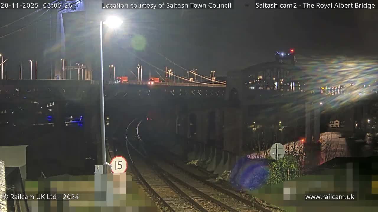 Saltash,  The Royal Albert Railway Bridge & Tamar Bridge / River Live Cam - Cornwall, South West, England, United Kingdom