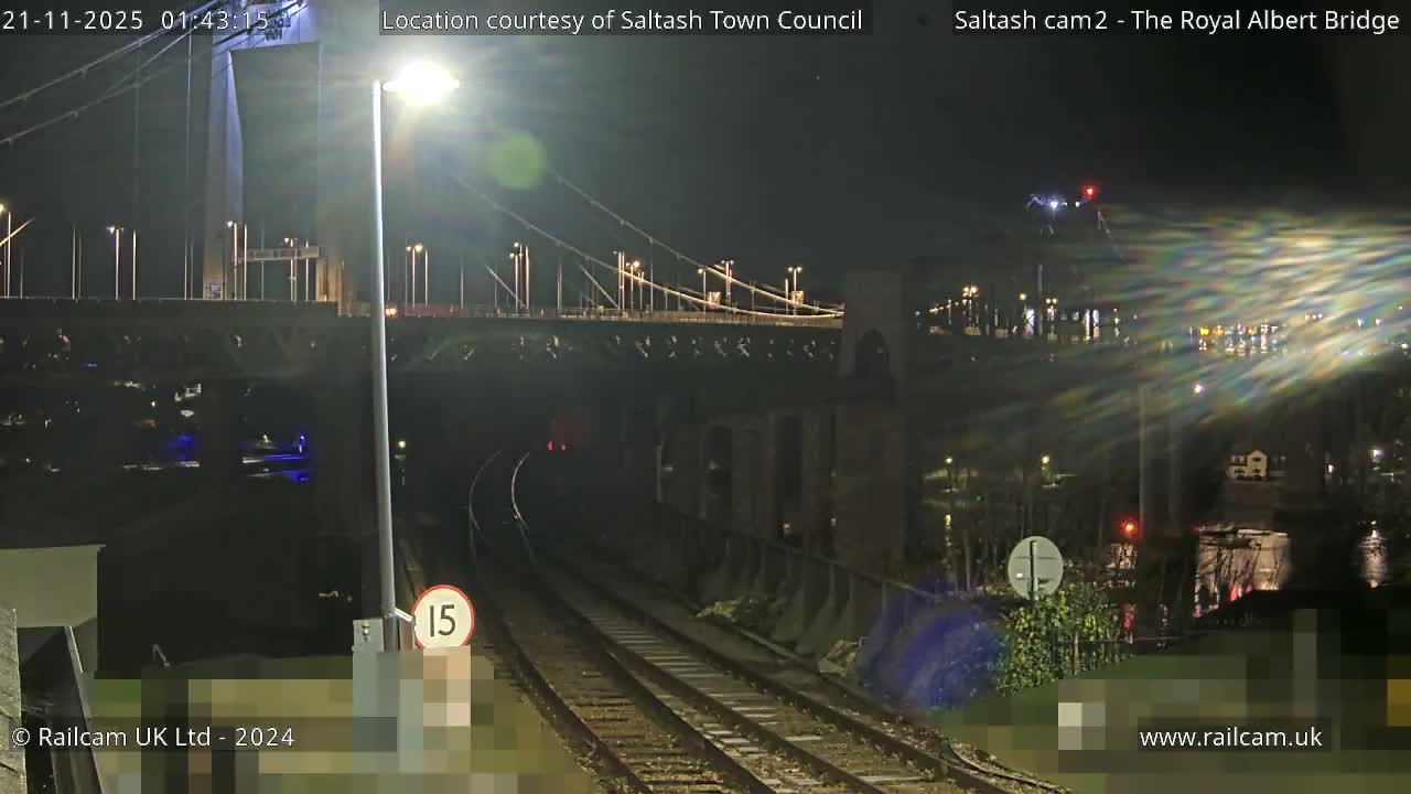 Saltash,  The Royal Albert Railway Bridge & Tamar Bridge / River Live Cam - Cornwall, South West, England, United Kingdom