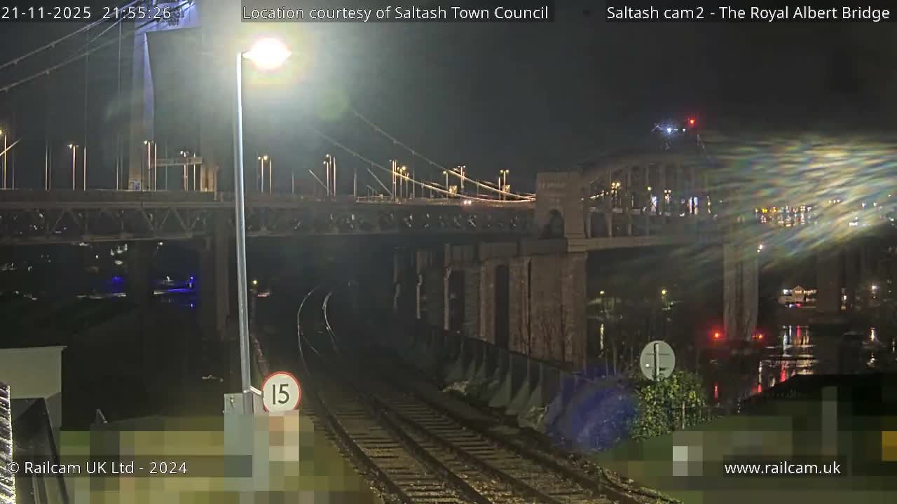 Saltash,  The Royal Albert Railway Bridge & Tamar Bridge / River Live Cam - Cornwall, South West, England, United Kingdom