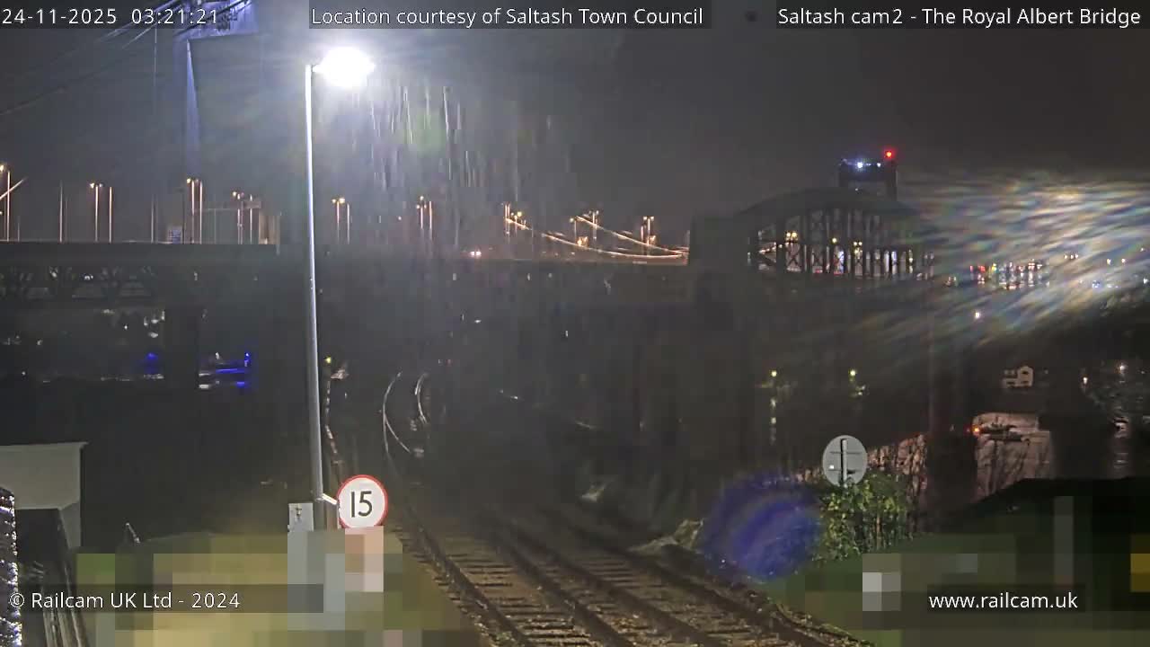 Saltash,  The Royal Albert Railway Bridge & Tamar Bridge / River Live Cam - Cornwall, South West, England, United Kingdom