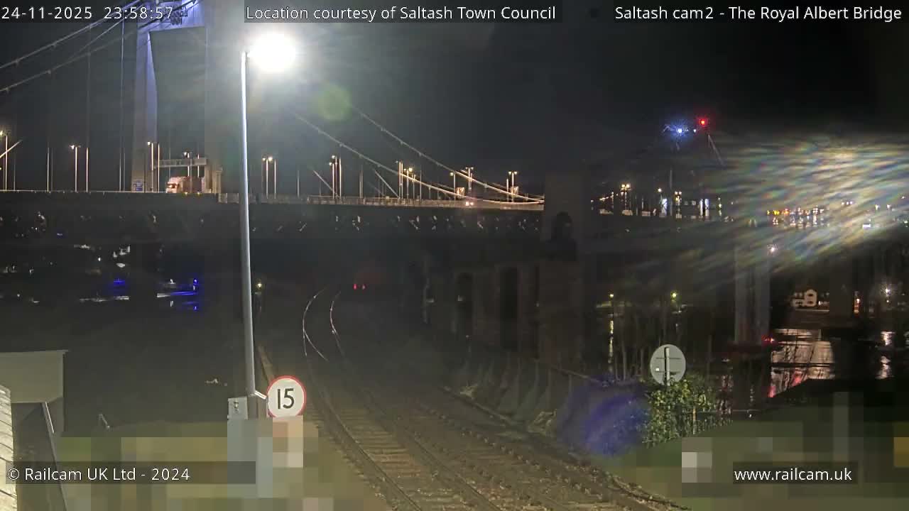 Saltash,  The Royal Albert Railway Bridge & Tamar Bridge / River Live Cam - Cornwall, South West, England, United Kingdom
