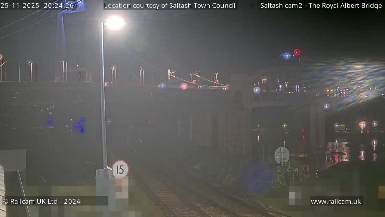 Saltash,  The Royal Albert Railway Bridge & Tamar Bridge / River Live Cam - Cornwall, South West, England, United Kingdom