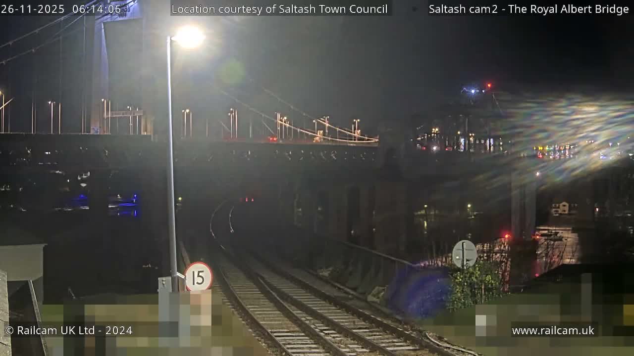 Saltash,  The Royal Albert Railway Bridge & Tamar Bridge / River Live Cam - Cornwall, South West, England, United Kingdom
