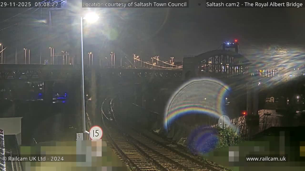 Saltash,  The Royal Albert Railway Bridge & Tamar Bridge / River Live Cam - Cornwall, South West, England, United Kingdom