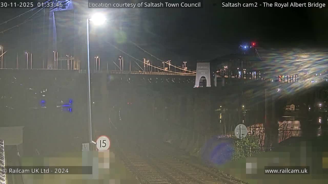 Saltash,  The Royal Albert Railway Bridge & Tamar Bridge / River Live Cam - Cornwall, South West, England, United Kingdom