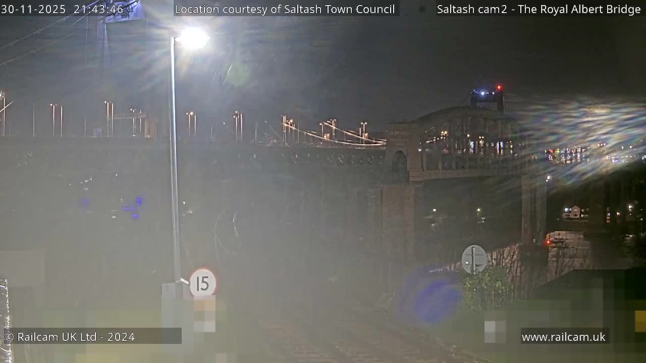 Saltash,  The Royal Albert Railway Bridge & Tamar Bridge / River Live Cam - Cornwall, South West, England, United Kingdom