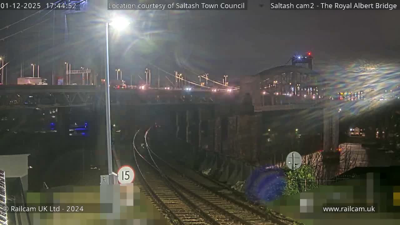 Saltash,  The Royal Albert Railway Bridge & Tamar Bridge / River Live Cam - Cornwall, South West, England, United Kingdom