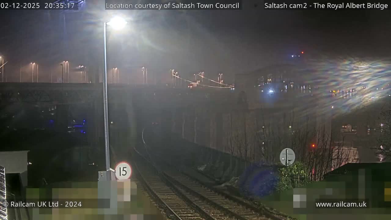 Saltash,  The Royal Albert Railway Bridge & Tamar Bridge / River Live Cam - Cornwall, South West, England, United Kingdom