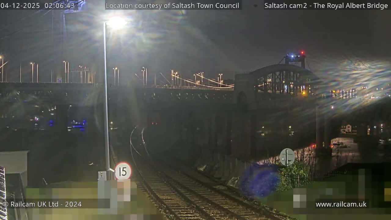 Saltash,  The Royal Albert Railway Bridge & Tamar Bridge / River Live Cam - Cornwall, South West, England, United Kingdom