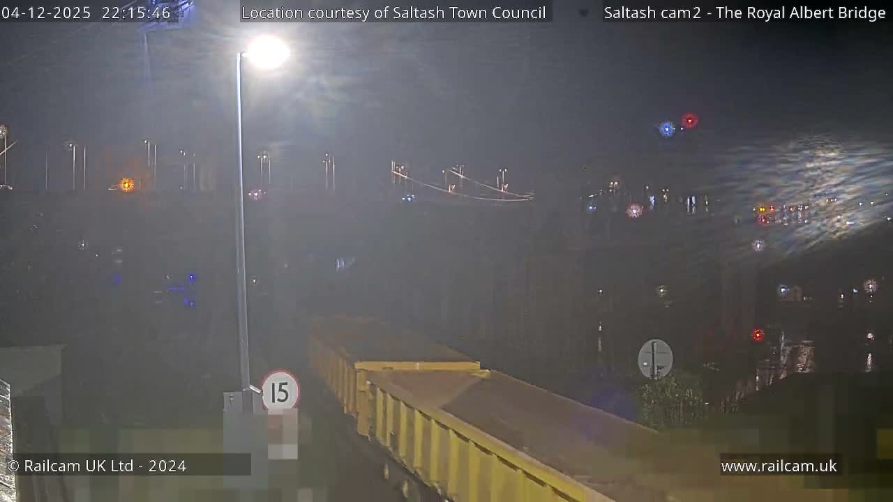 Saltash,  The Royal Albert Railway Bridge & Tamar Bridge / River Live Cam - Cornwall, South West, England, United Kingdom