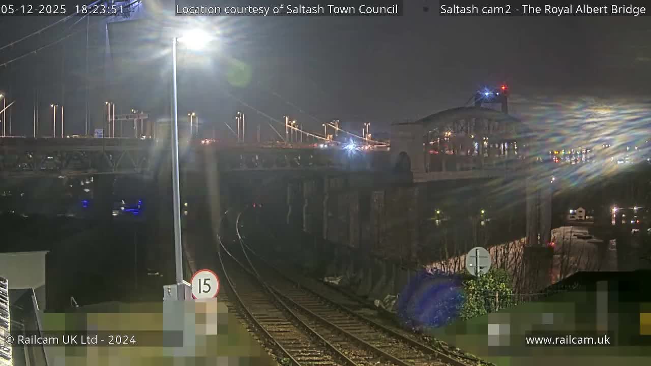 Saltash,  The Royal Albert Railway Bridge & Tamar Bridge / River Live Cam - Cornwall, South West, England, United Kingdom