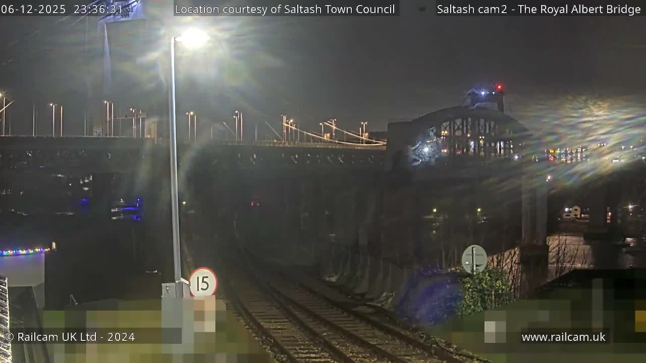 Saltash,  The Royal Albert Railway Bridge & Tamar Bridge / River Live Cam - Cornwall, South West, England, United Kingdom