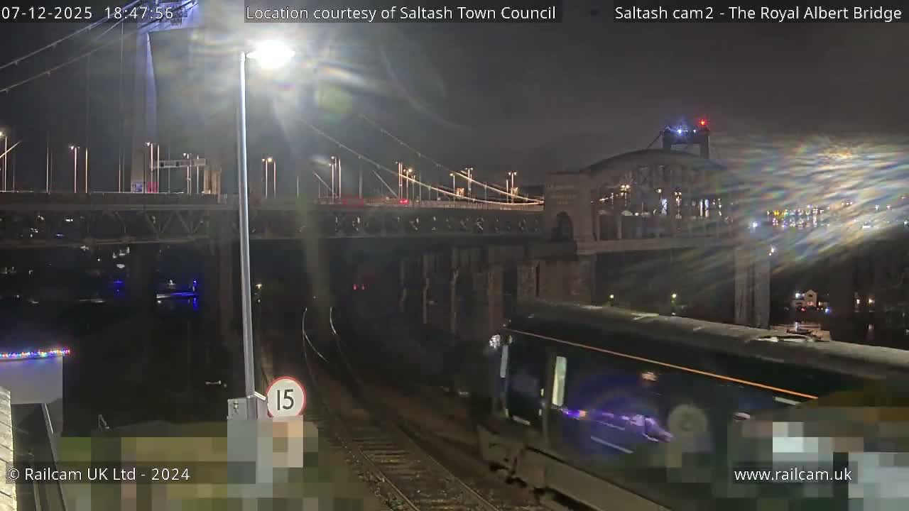 Saltash,  The Royal Albert Railway Bridge & Tamar Bridge / River Live Cam - Cornwall, South West, England, United Kingdom