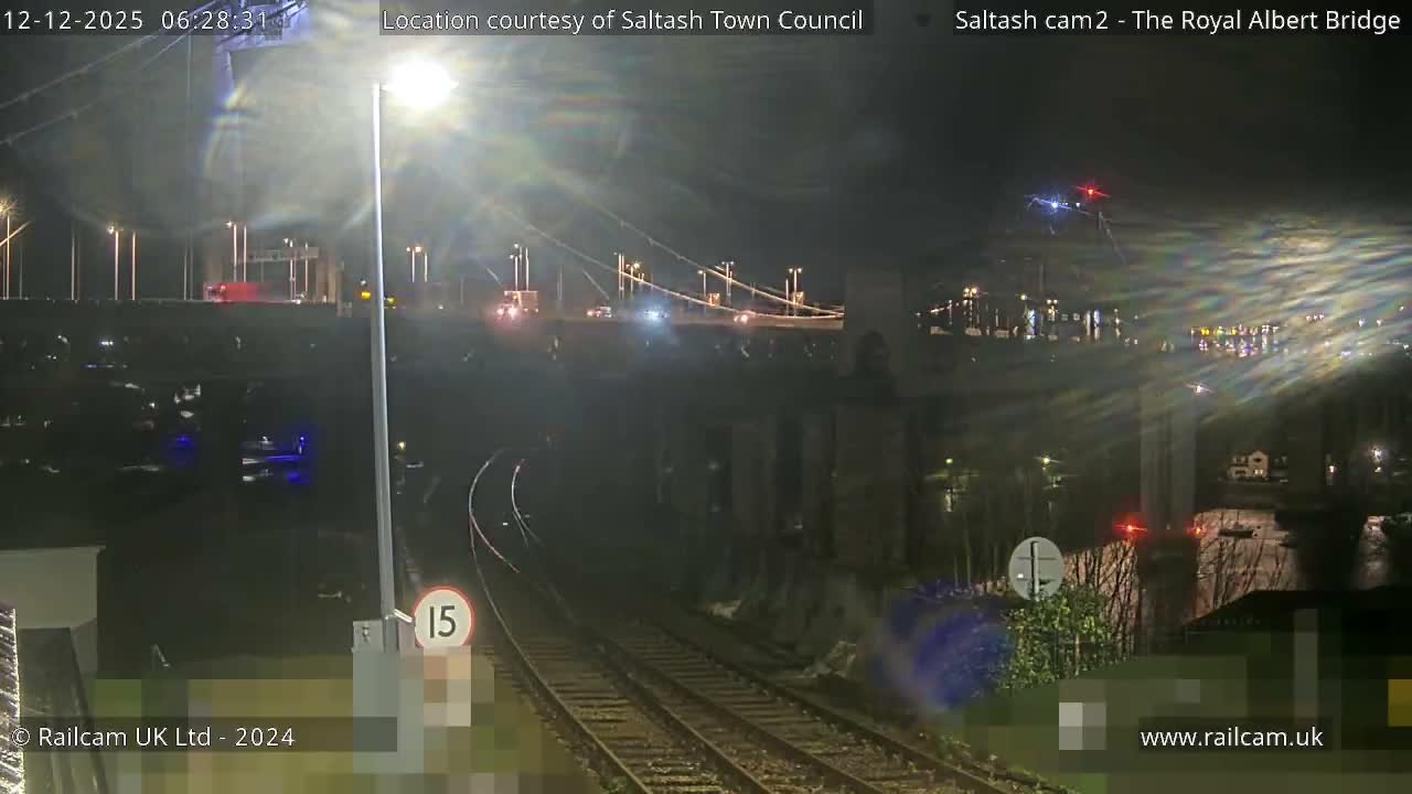 Saltash,  The Royal Albert Railway Bridge & Tamar Bridge / River Live Cam - Cornwall, South West, England, United Kingdom
