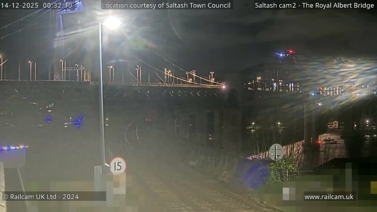 Saltash,  The Royal Albert Railway Bridge & Tamar Bridge / River Live Cam - Cornwall, South West, England, United Kingdom