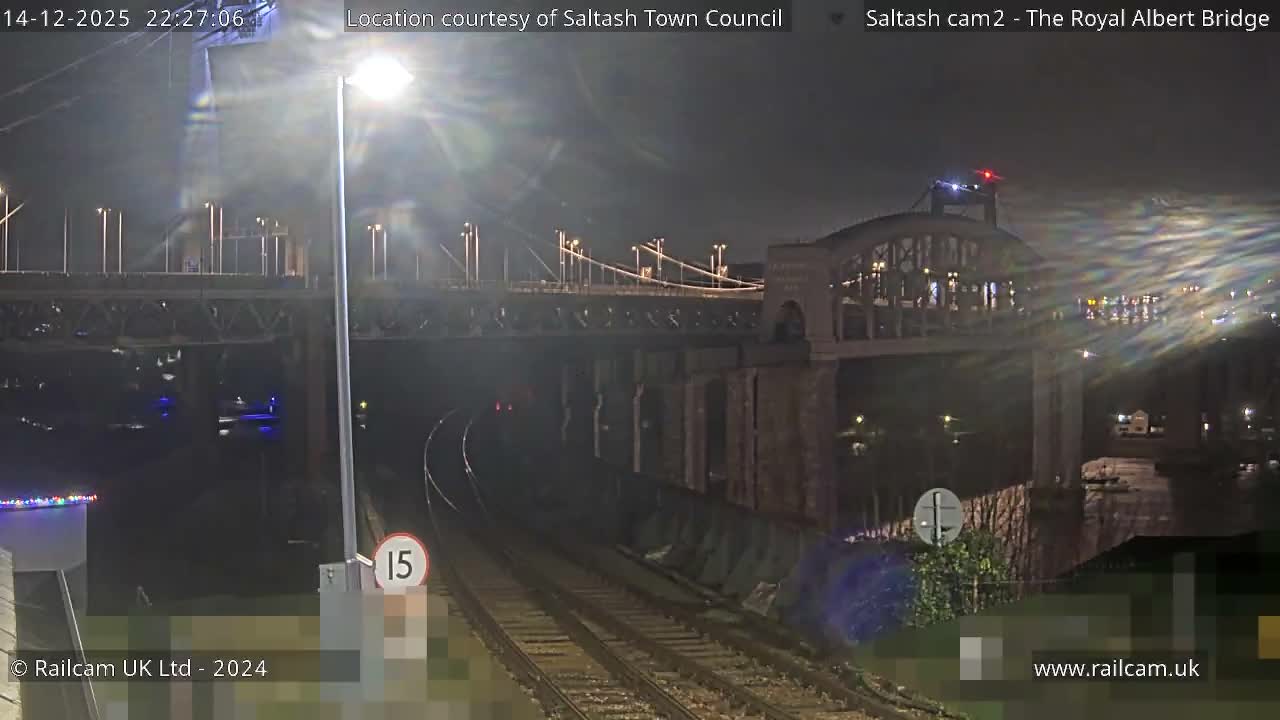 Saltash,  The Royal Albert Railway Bridge & Tamar Bridge / River Live Cam - Cornwall, South West, England, United Kingdom