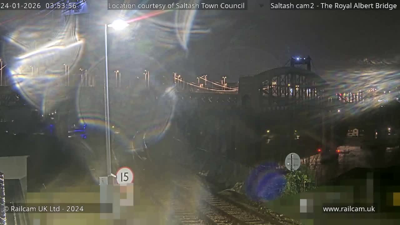 Saltash,  The Royal Albert Railway Bridge & Tamar Bridge / River Live Cam - Cornwall, South West, England, United Kingdom