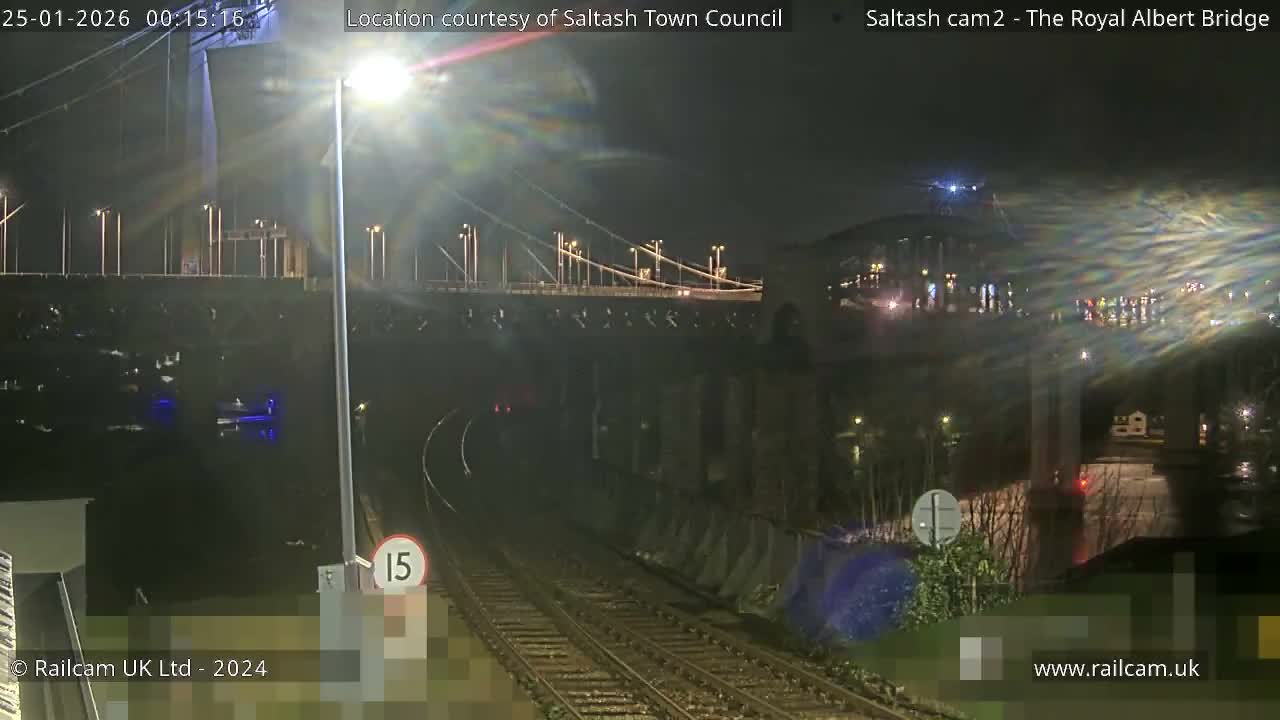 Saltash,  The Royal Albert Railway Bridge & Tamar Bridge / River Live Cam - Cornwall, South West, England, United Kingdom