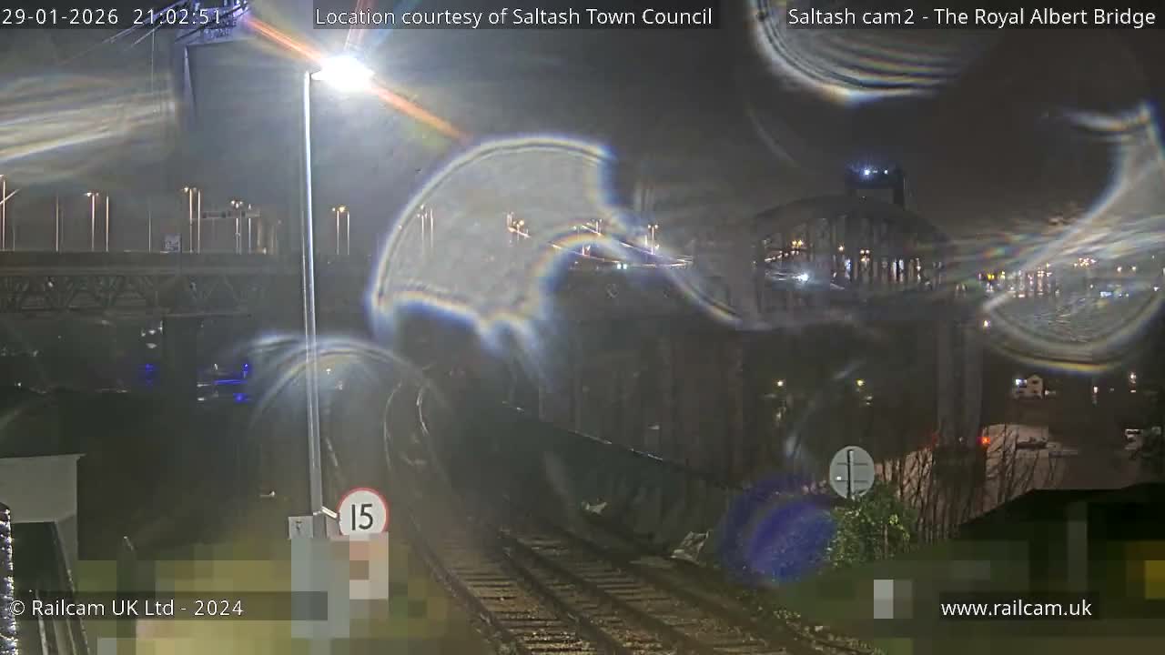 Saltash,  The Royal Albert Railway Bridge & Tamar Bridge / River Live Cam - Cornwall, South West, England, United Kingdom
