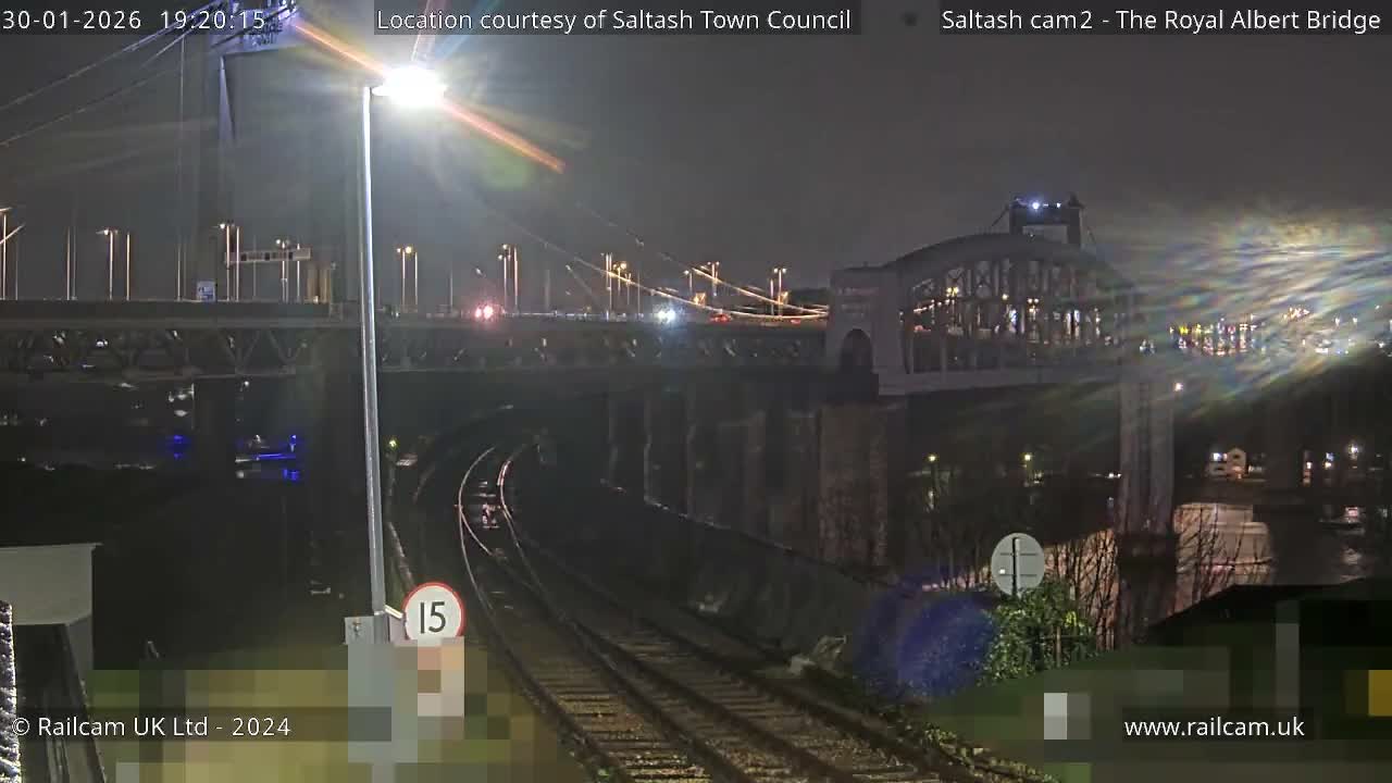Saltash,  The Royal Albert Railway Bridge & Tamar Bridge / River Live Cam - Cornwall, South West, England, United Kingdom