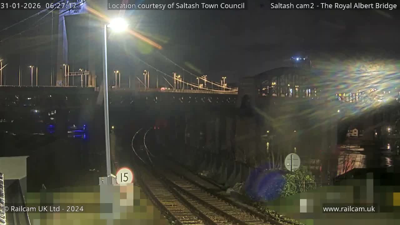 Saltash,  The Royal Albert Railway Bridge & Tamar Bridge / River Live Cam - Cornwall, South West, England, United Kingdom