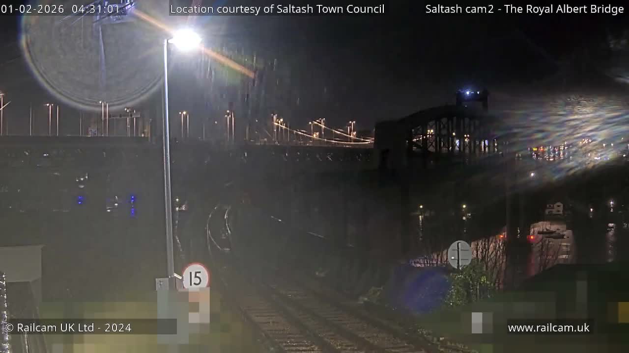 Saltash,  The Royal Albert Railway Bridge & Tamar Bridge / River Live Cam - Cornwall, South West, England, United Kingdom