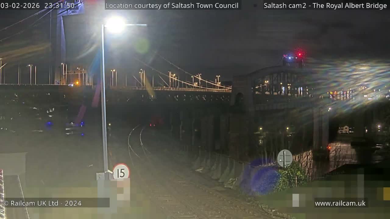 Saltash,  The Royal Albert Railway Bridge & Tamar Bridge / River Live Cam - Cornwall, South West, England, United Kingdom