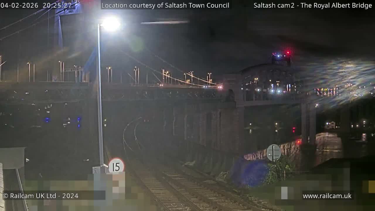 Saltash,  The Royal Albert Railway Bridge & Tamar Bridge / River Live Cam - Cornwall, South West, England, United Kingdom