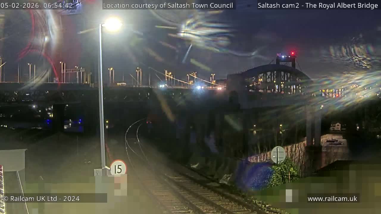 Saltash,  The Royal Albert Railway Bridge & Tamar Bridge / River Live Cam - Cornwall, South West, England, United Kingdom