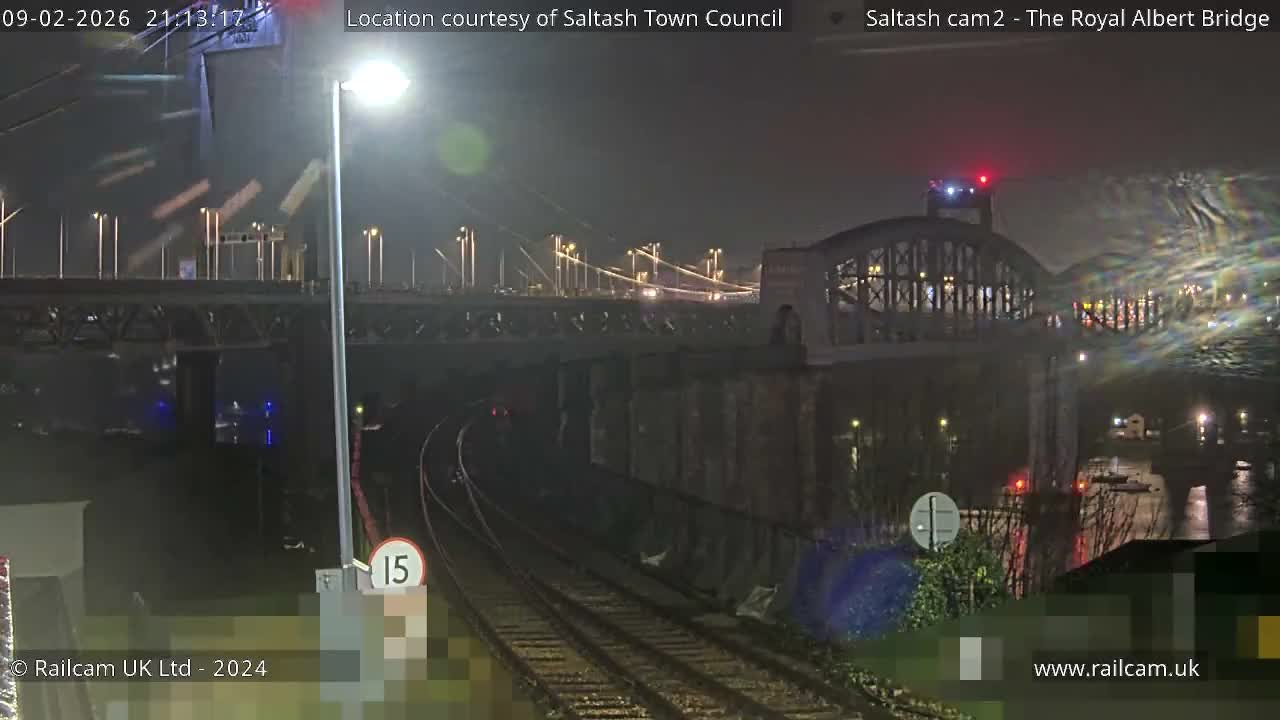 Saltash,  The Royal Albert Railway Bridge & Tamar Bridge / River Live Cam - Cornwall, South West, England, United Kingdom