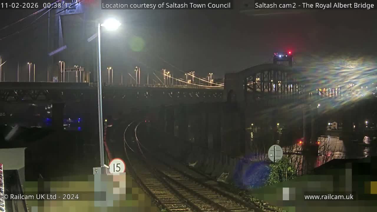 Saltash,  The Royal Albert Railway Bridge & Tamar Bridge / River Live Cam - Cornwall, South West, England, United Kingdom