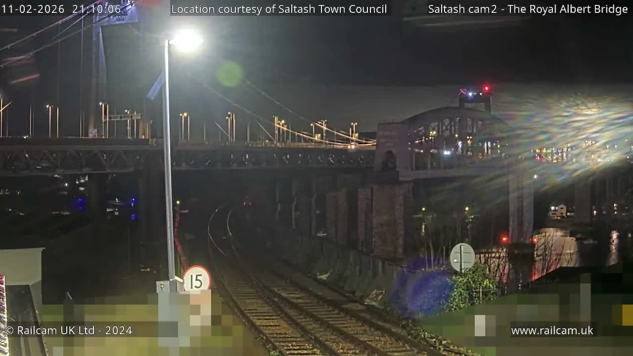 Saltash,  The Royal Albert Railway Bridge & Tamar Bridge / River Live Cam - Cornwall, South West, England, United Kingdom