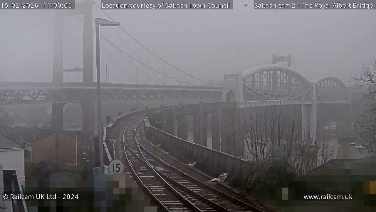 Saltash,  The Royal Albert Railway Bridge & Tamar Bridge / River Live Cam - Cornwall, South West, England, United Kingdom