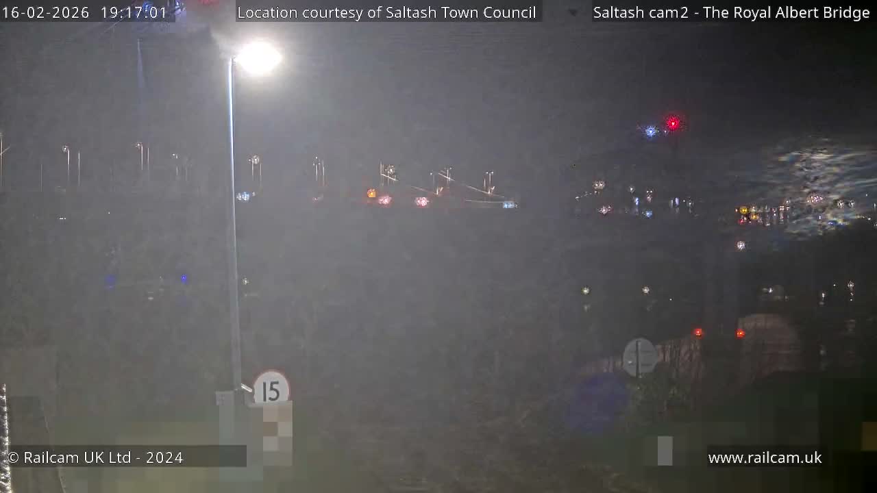 Saltash,  The Royal Albert Railway Bridge & Tamar Bridge / River Live Cam - Cornwall, South West, England, United Kingdom