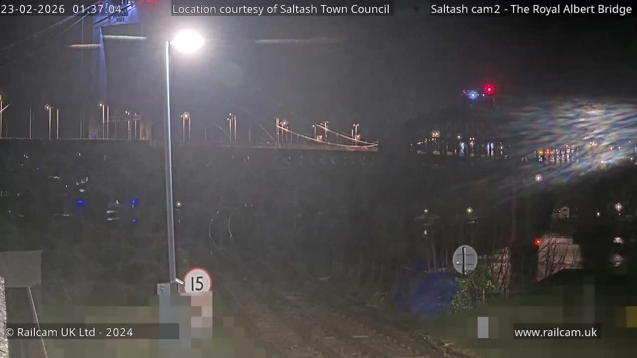 Saltash,  The Royal Albert Railway Bridge & Tamar Bridge / River Live Cam - Cornwall, South West, England, United Kingdom