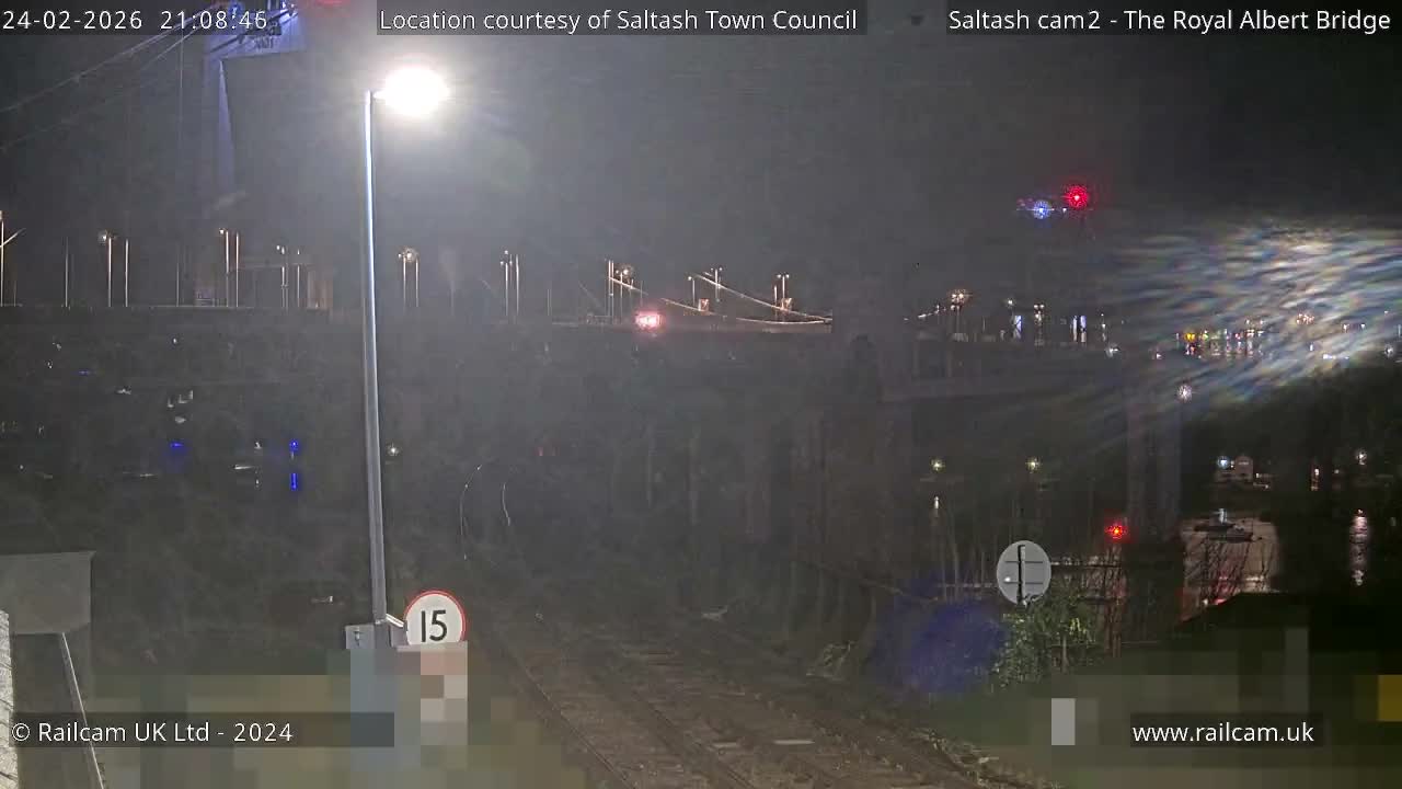 Saltash,  The Royal Albert Railway Bridge & Tamar Bridge / River Live Cam - Cornwall, South West, England, United Kingdom